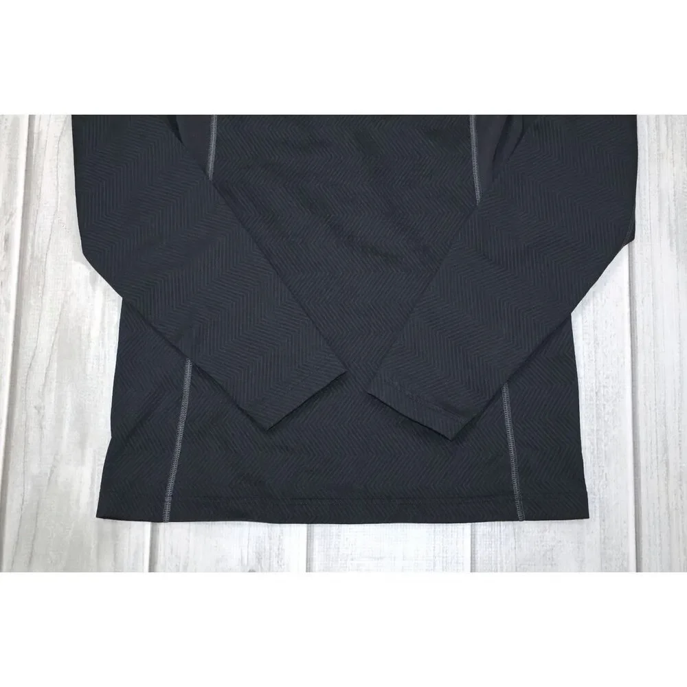 Nike Pro Dri Fit Fitted Men's Long Sleeve Shirt Size Medium Black/Green